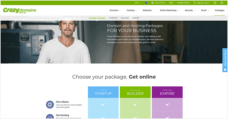 A Products/Services page