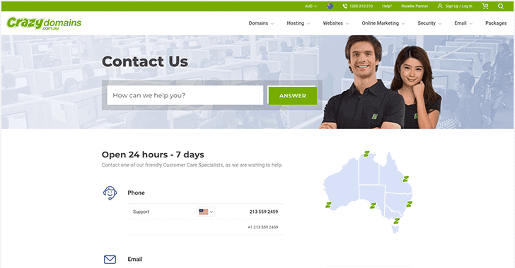 Contact page