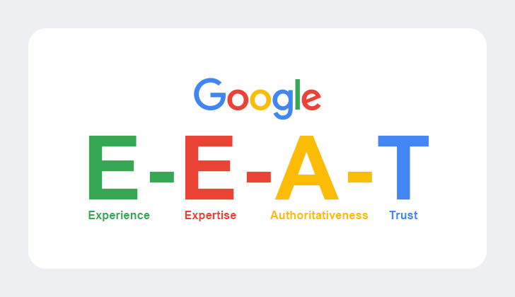 simple illustration with the EEAT acronym