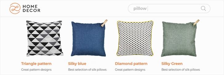 Ecommerce search results
