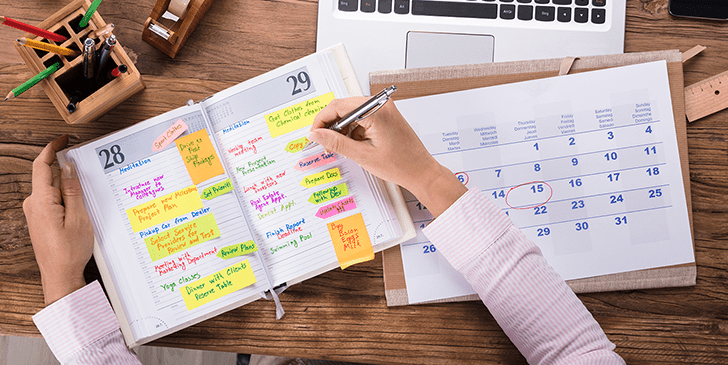 Create a schedule — and stick to it
