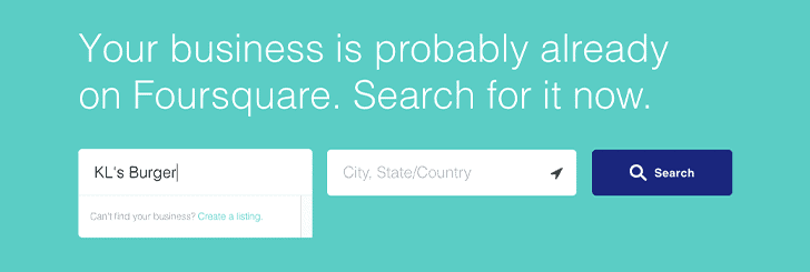 Visit Foursquare's claim page
