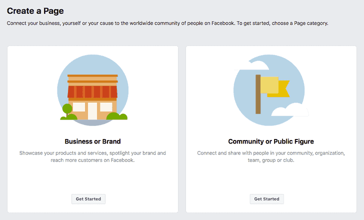 Choose your page category