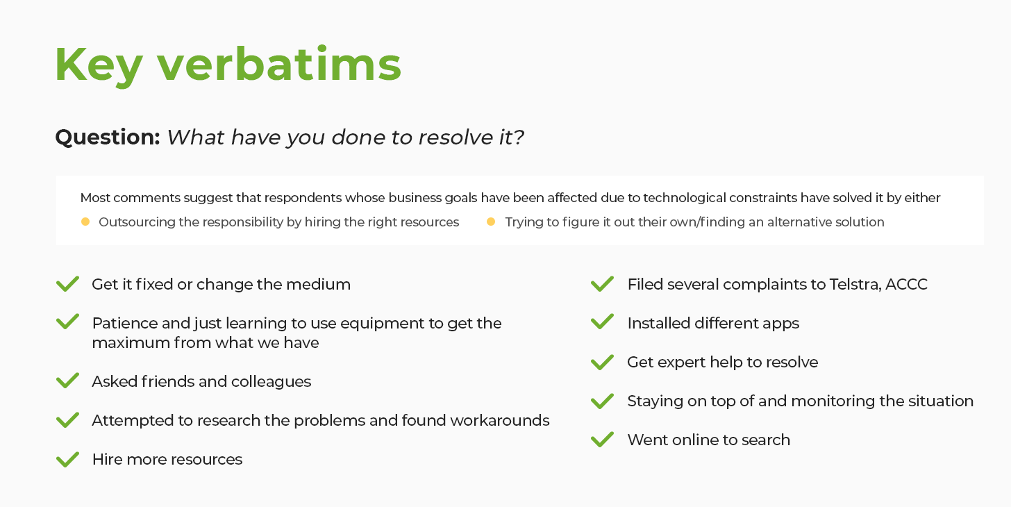 How to resolve technological restraints