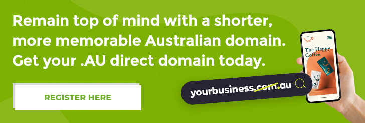 .au direct domain pre-registration banner