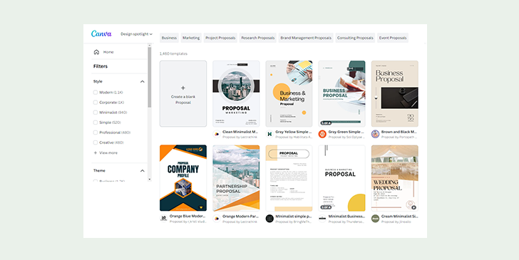 Canva business proposal templates
