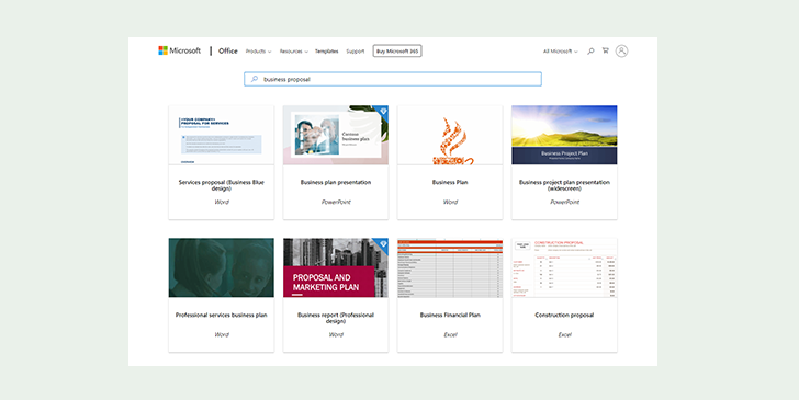 Microsoft Business proposal templates